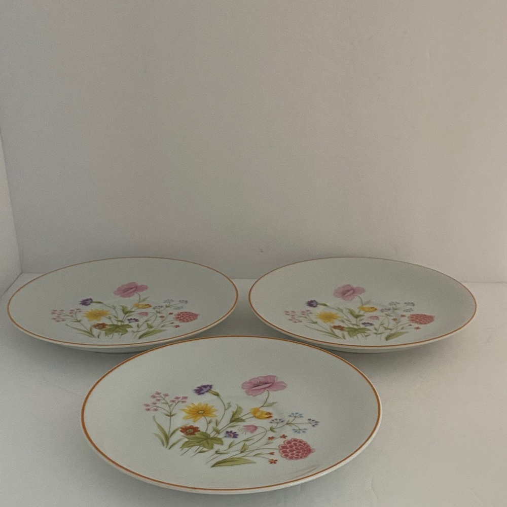 Mikasa Stratford China - Set of 3 Tea Cup Saucer - Summer Melody L9008 5.75”